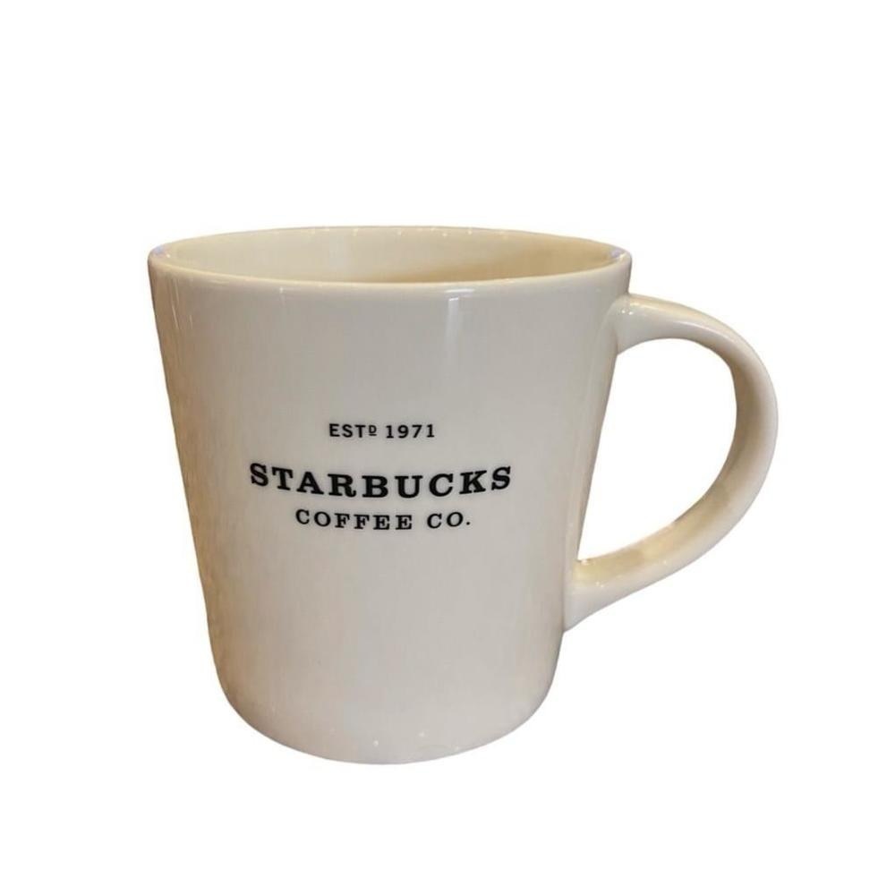 STARBUCKS Coffee Mug 2010 16oz New Bone China "Est 1971 Starbucks Coffee Co" - Picture 7 of 10